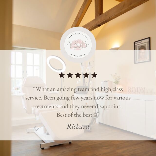 We are thrilled to receive such positive feedback from one of our valued patients! 🌟Our team at Young & Beautiful Aesthetics is dedicated to providing exceptional medical aesthetics services in a warm and welcoming environment. We strive to exceed our patients' expectations and help them achieve their desired results.Thank you for trusting us with your care, and we look forward to welcoming you back for future treatments.#patientreview #medicalaesthetics #teamwork